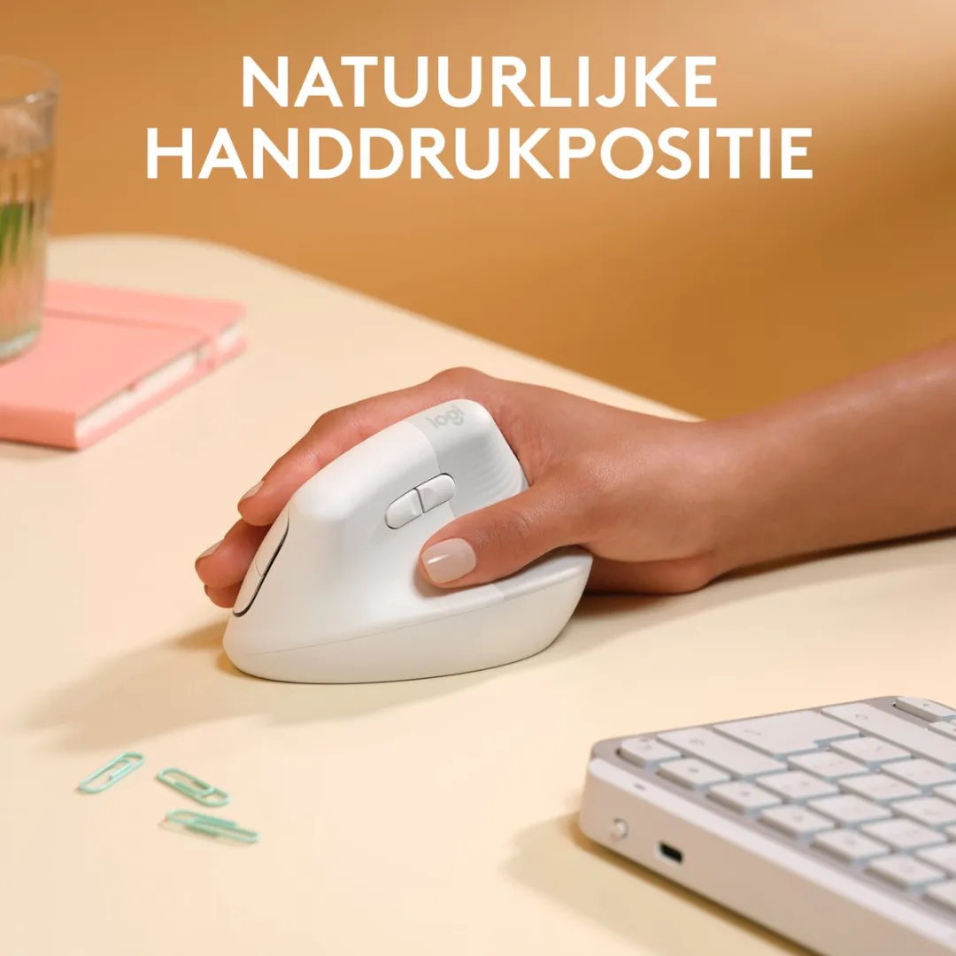 Logitech Lift 910-006477 Draadloze Muis - Verticaal - Wit