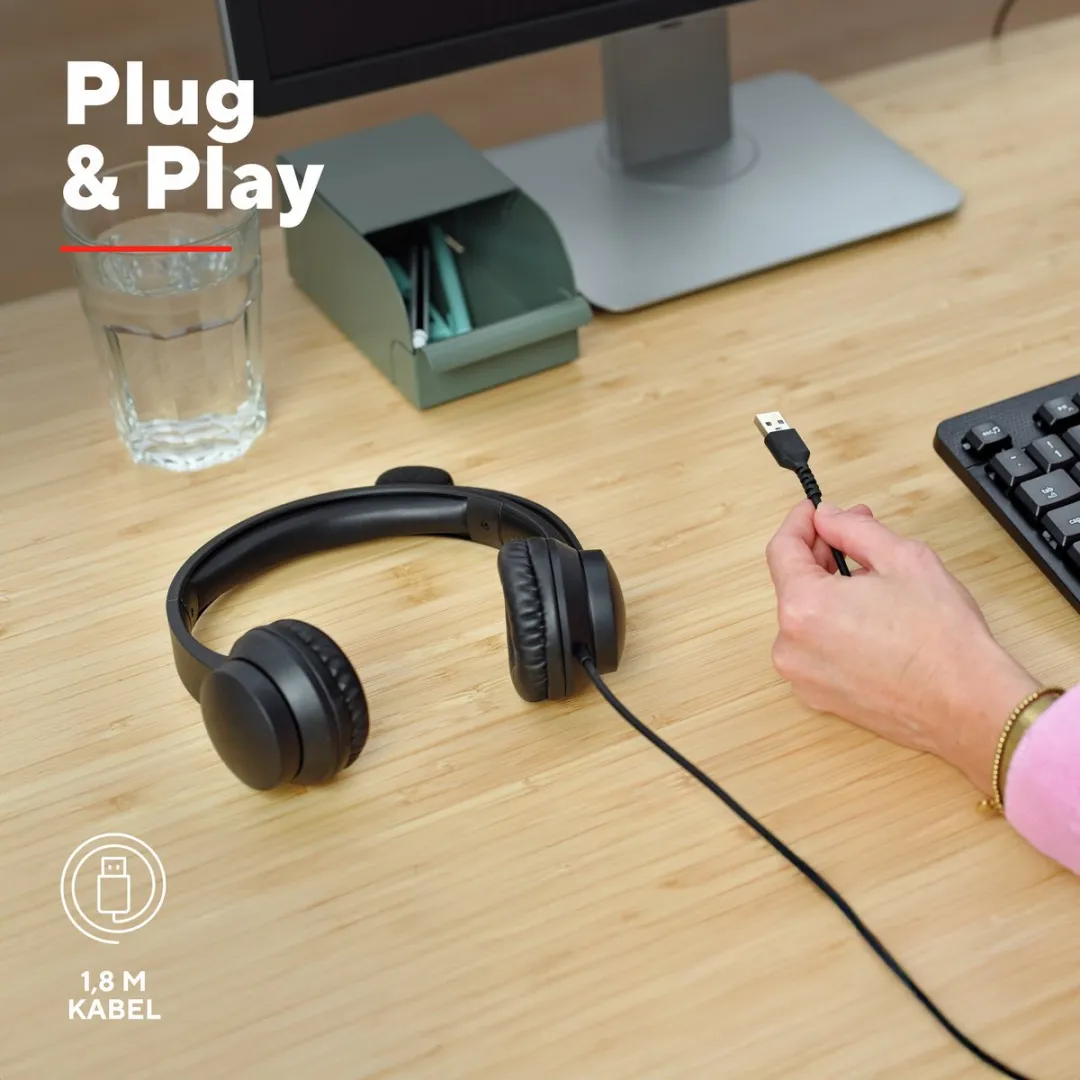 Trust Ayda USB Headset met Microfoon - Zwart