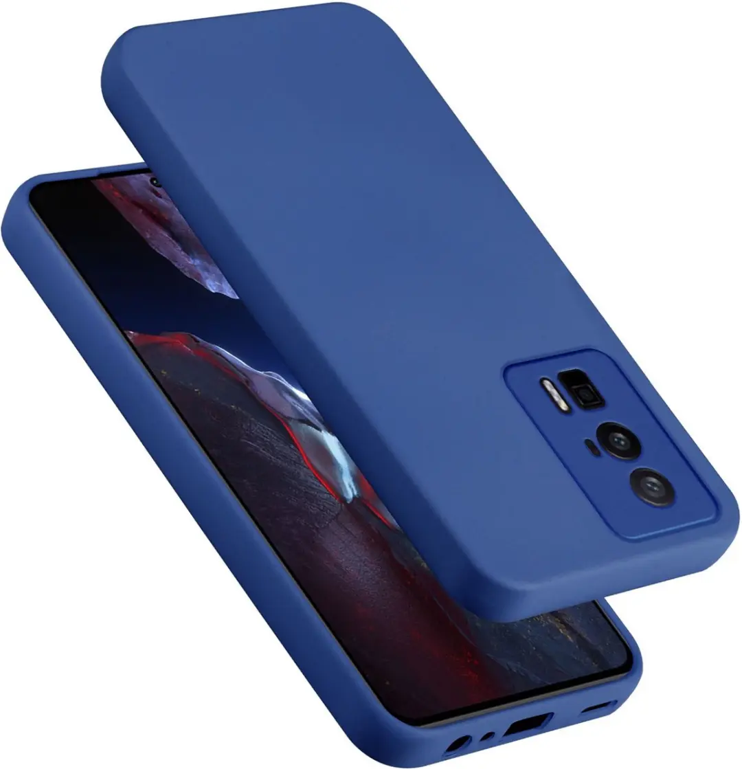 Cadorabo Hoesje geschikt voor Xiaomi Poco F5 Pro in LIQUID BLAUW