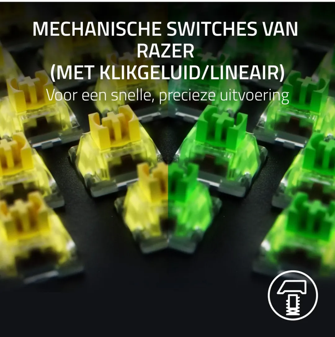 Razer BlackWidow V4 RZ03-04691800-R3M1 Gaming Toetsenbord - Yellow Switch - Zwart