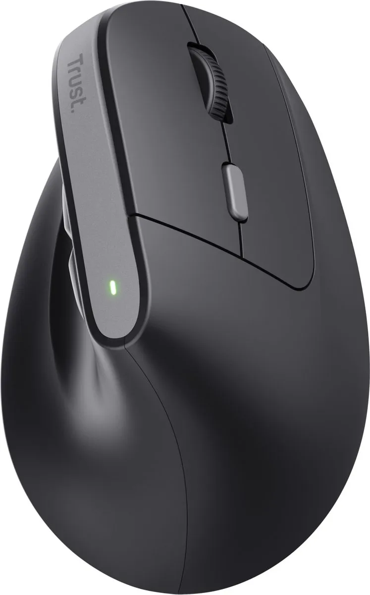 Trust Bayo V2 25145 Draadloze Ergonomische Muis - Verticaal - Zwart