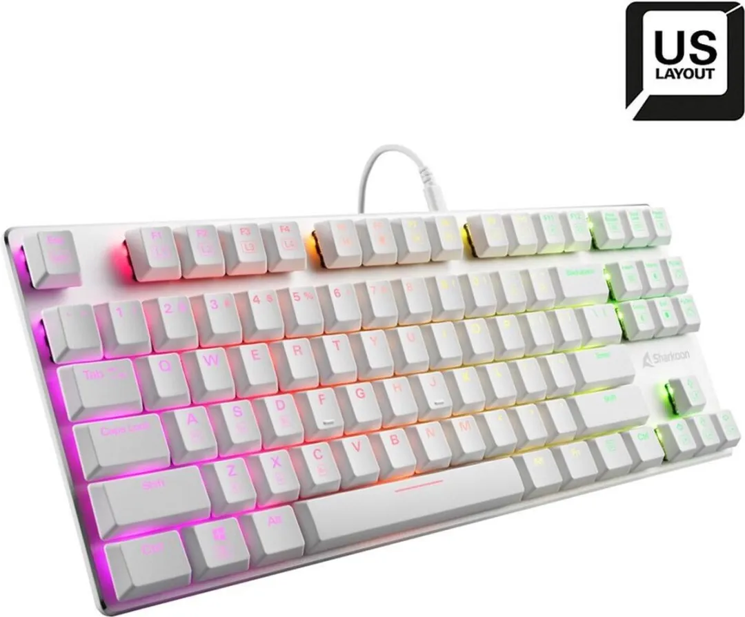 Sharkoon PureWriter TKL 1747579 Toetsenbord - Wit - afbeelding 6 van 6