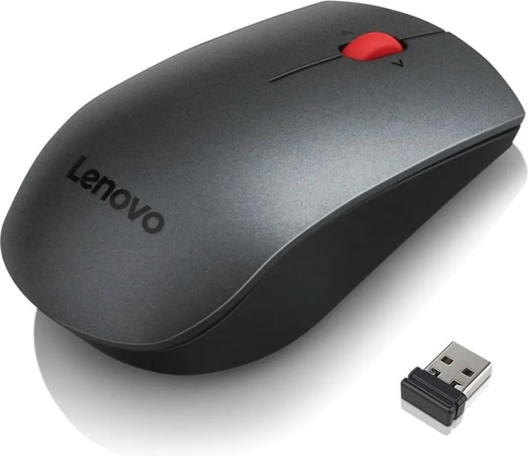 Lenovo Professional Radiografische Laser Muis 4X30H56886 - 5 Toetsen 1600dpi - Grijs/Rood