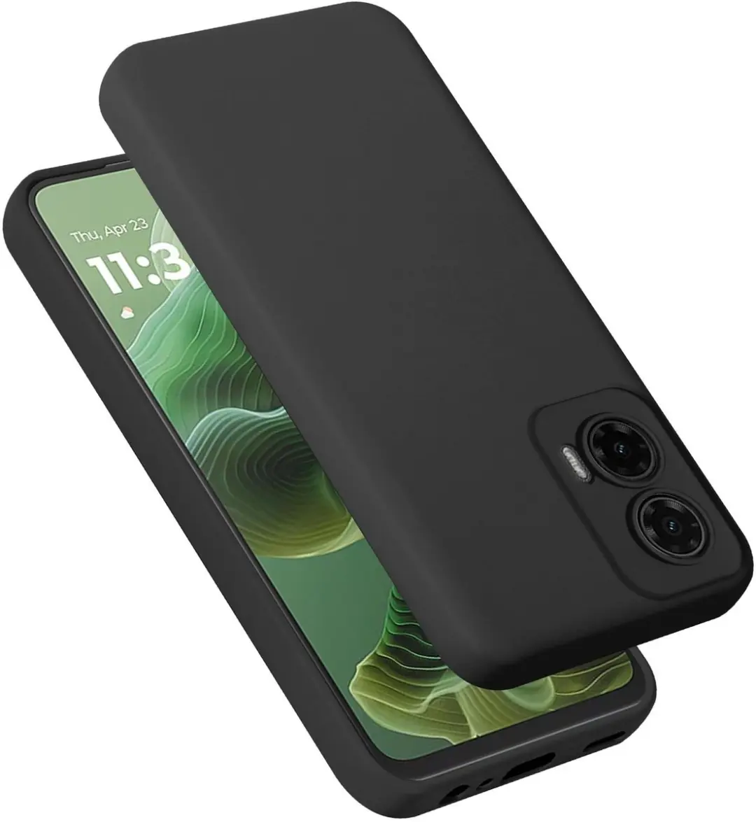Cadorabo Hoesje geschikt voor Motorola Moto G35 in LIQUID ZWART