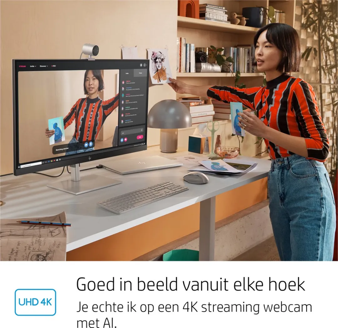 HP 950 4K Pro Webcam - Zilver