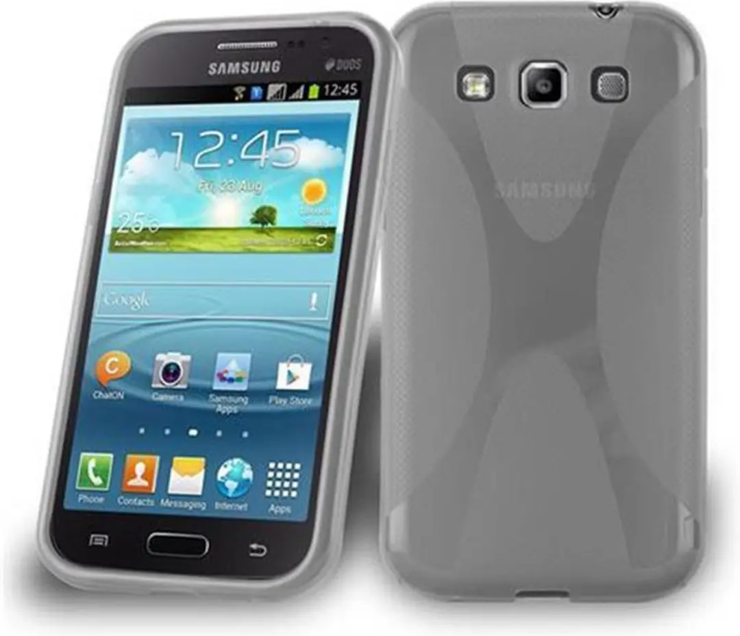 Cadorabo Hoesje geschikt voor Samsung Galaxy WIN in SEMI-TRANSPARANT
