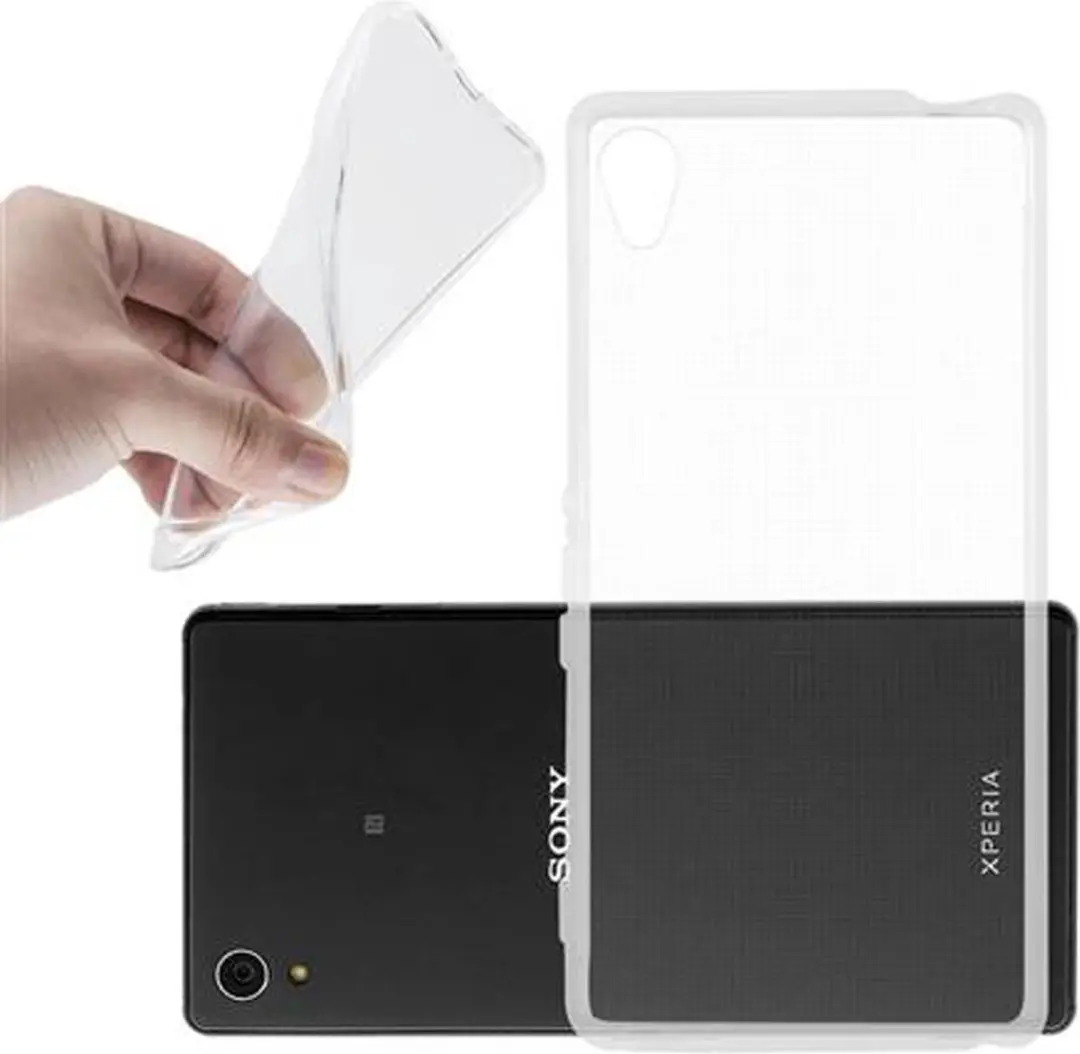Cadorabo Hoesje geschikt voor Sony Xperia M4 AQUA in VOLLEDIG TRANSPARANT - Beschermhoes gemaakt van flexibel TPU Silicone Case Cover