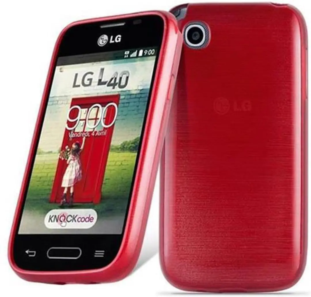 Cadorabo Hoesje geschikt voor LG L40 in ROOD