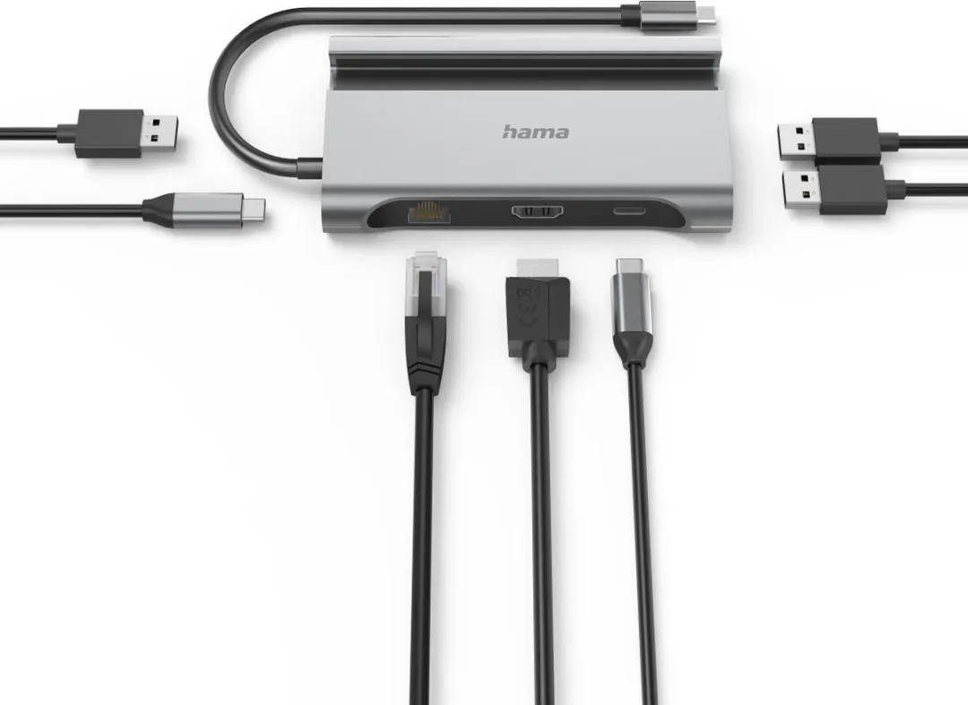 Hama Connect2Mobile USB-C Dockingstation 00200143 - Grijs