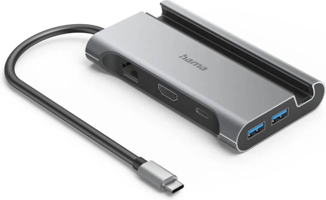 Hama Connect2Mobile USB-C Dockingstation 00200143 - Grijs