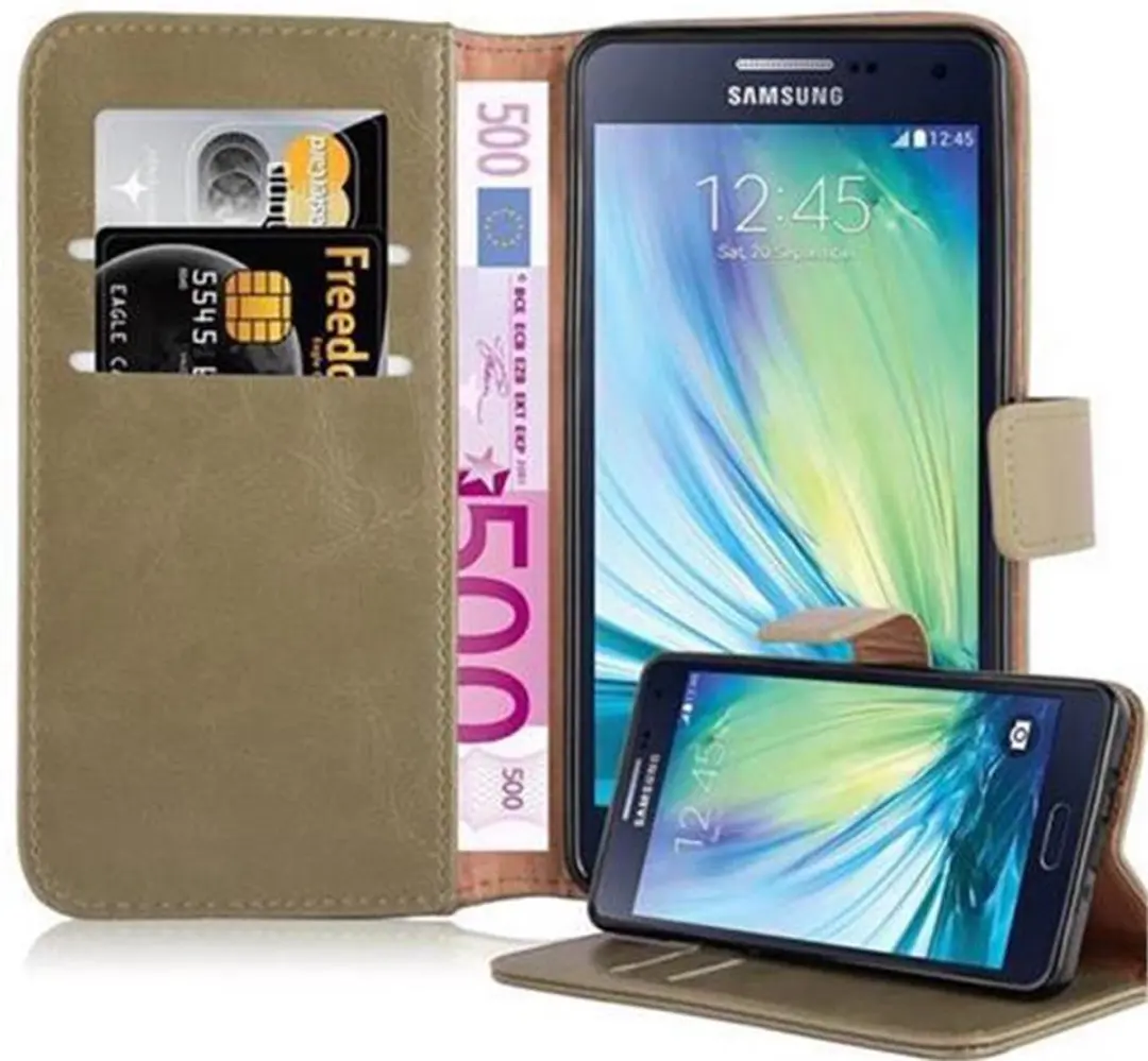 Cadorabo Hoesje geschikt voor Samsung Galaxy A5 2015 in CAPPUCCINO BRUIN