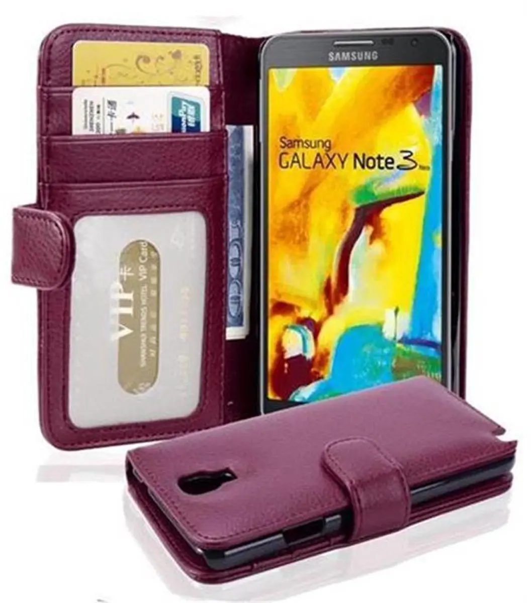 Cadorabo Hoesje geschikt voor Samsung Galaxy NOTE 3 NEO in BORDEAUX PAARS