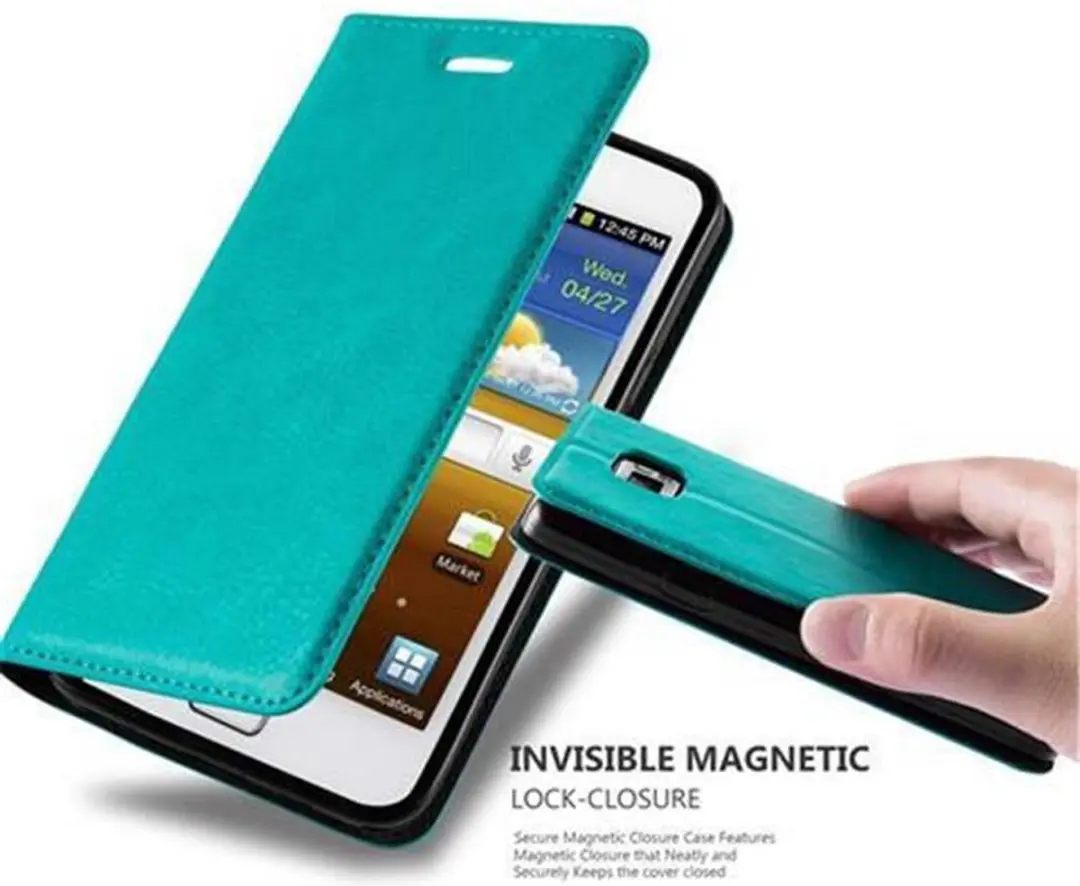 Cadorabo Hoesje geschikt voor Samsung Galaxy S2 / S2 PLUS in BENZINE TURKOOIS