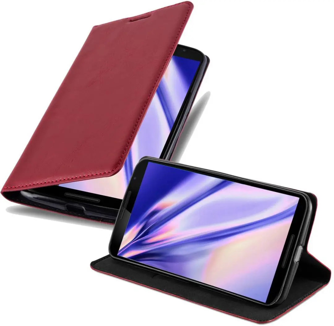 Cadorabo Hoesje geschikt voor Motorola Google NEXUS 6 in APPEL ROOD
