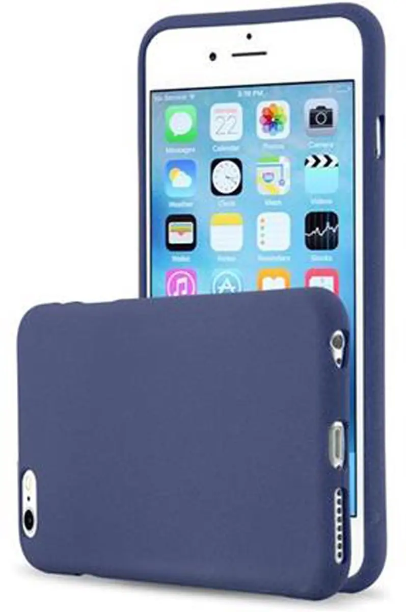 Cadorabo Hoesje geschikt voor Apple iPhone 6 PLUS / 6S PLUS in FROST DONKER BLAU