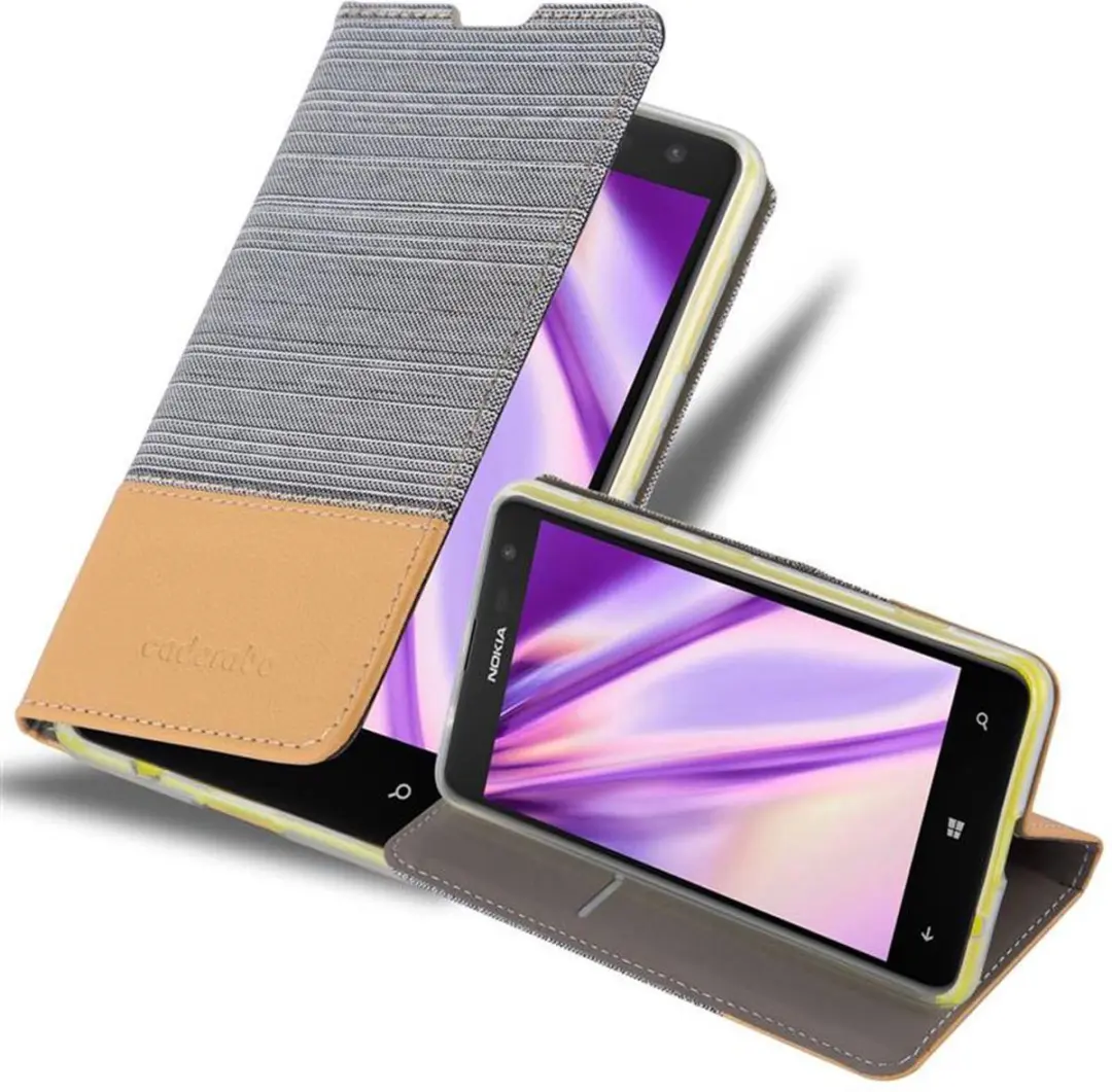 Cadorabo Hoesje geschikt voor Nokia Lumia 625 in LICHTGRIJS BRUIN