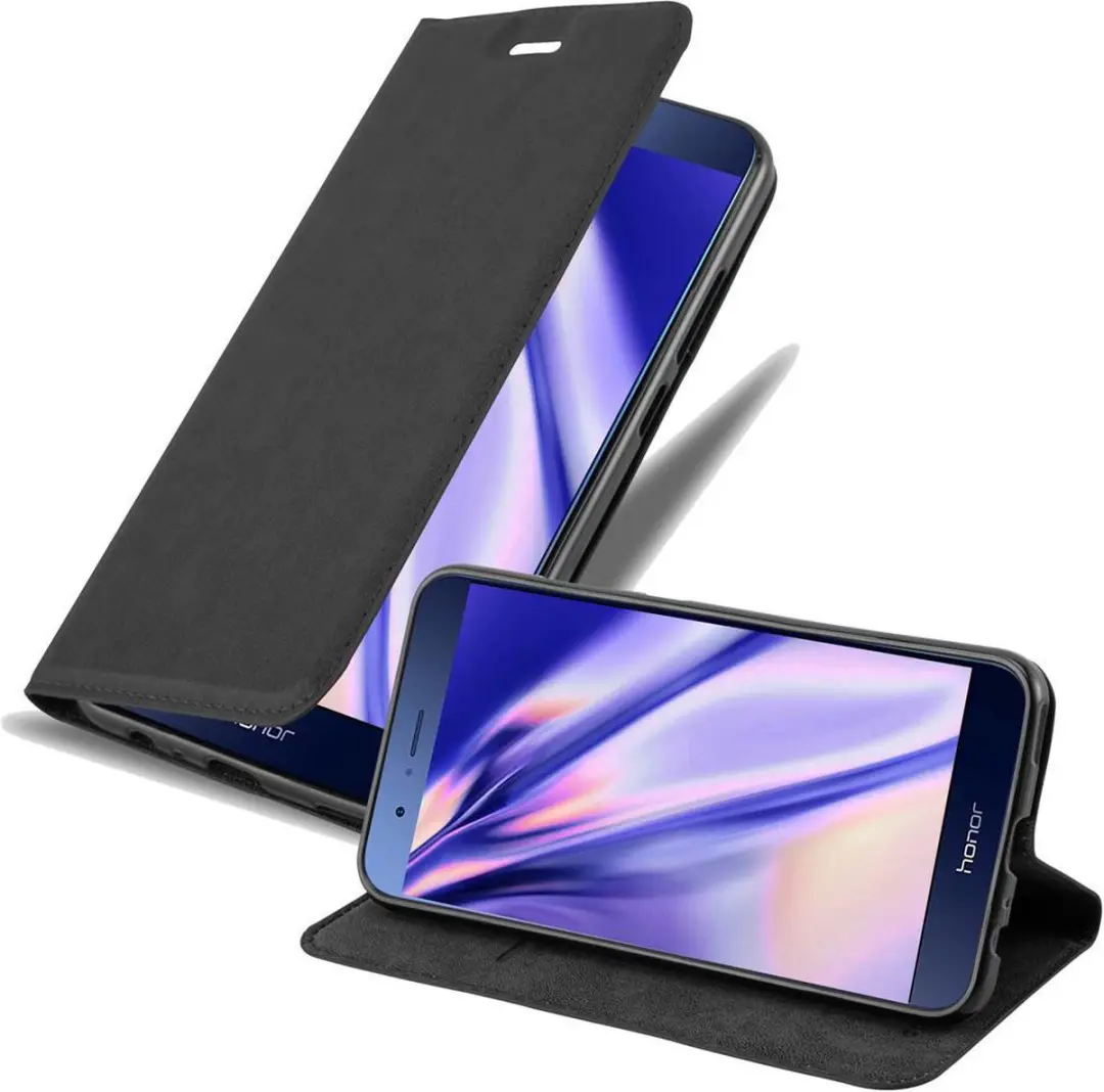 Cadorabo Hoesje geschikt voor Honor 8 PRO in ZWARTE NACHT