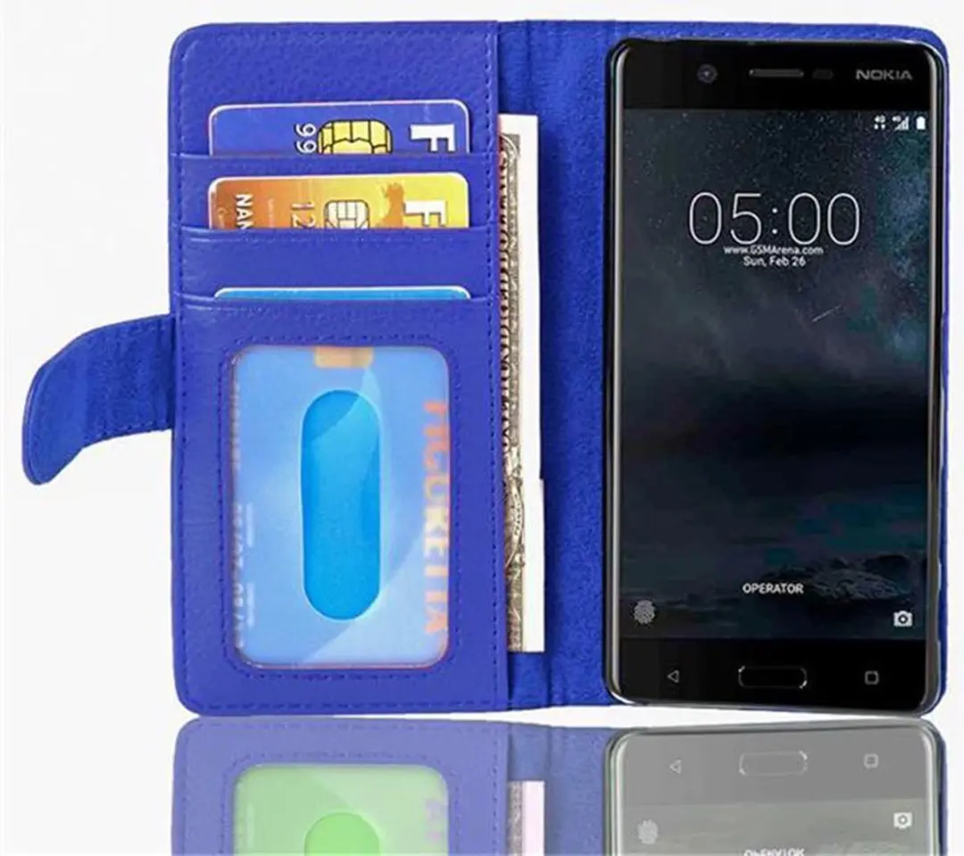 Cadorabo Hoesje geschikt voor Nokia 5 2017 in NEPTUNUS BLAUW