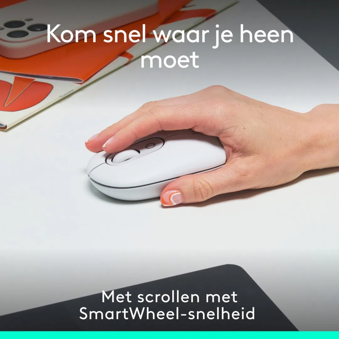 Logitech POP - Draadloze Muis - Bluetooth - Off White
