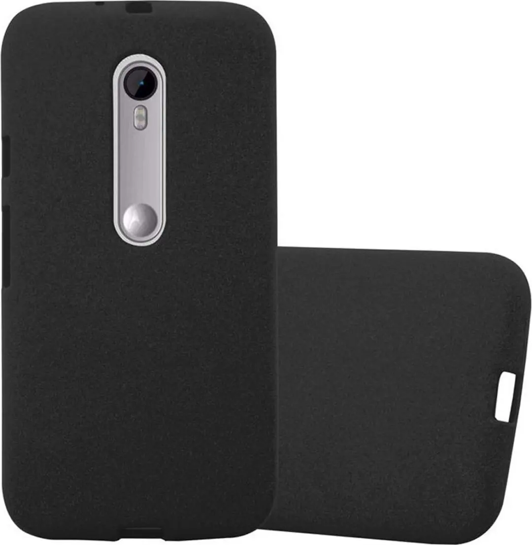 Cadorabo Hoesje geschikt voor Motorola MOTO G3 in FROST ZWART