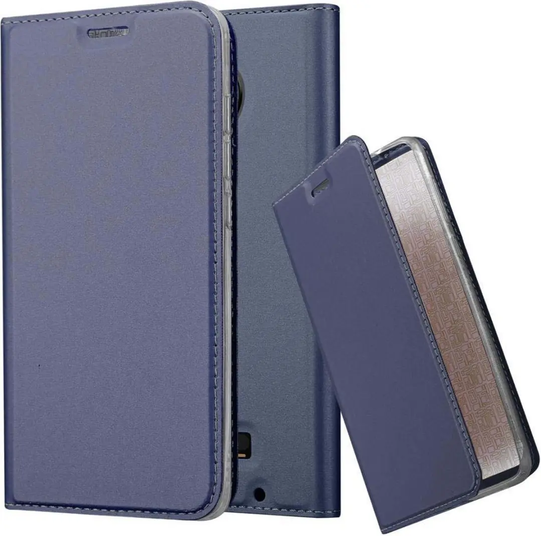 Cadorabo Hoesje geschikt voor Motorola MOTO Z in CLASSY DONKER BLAUW