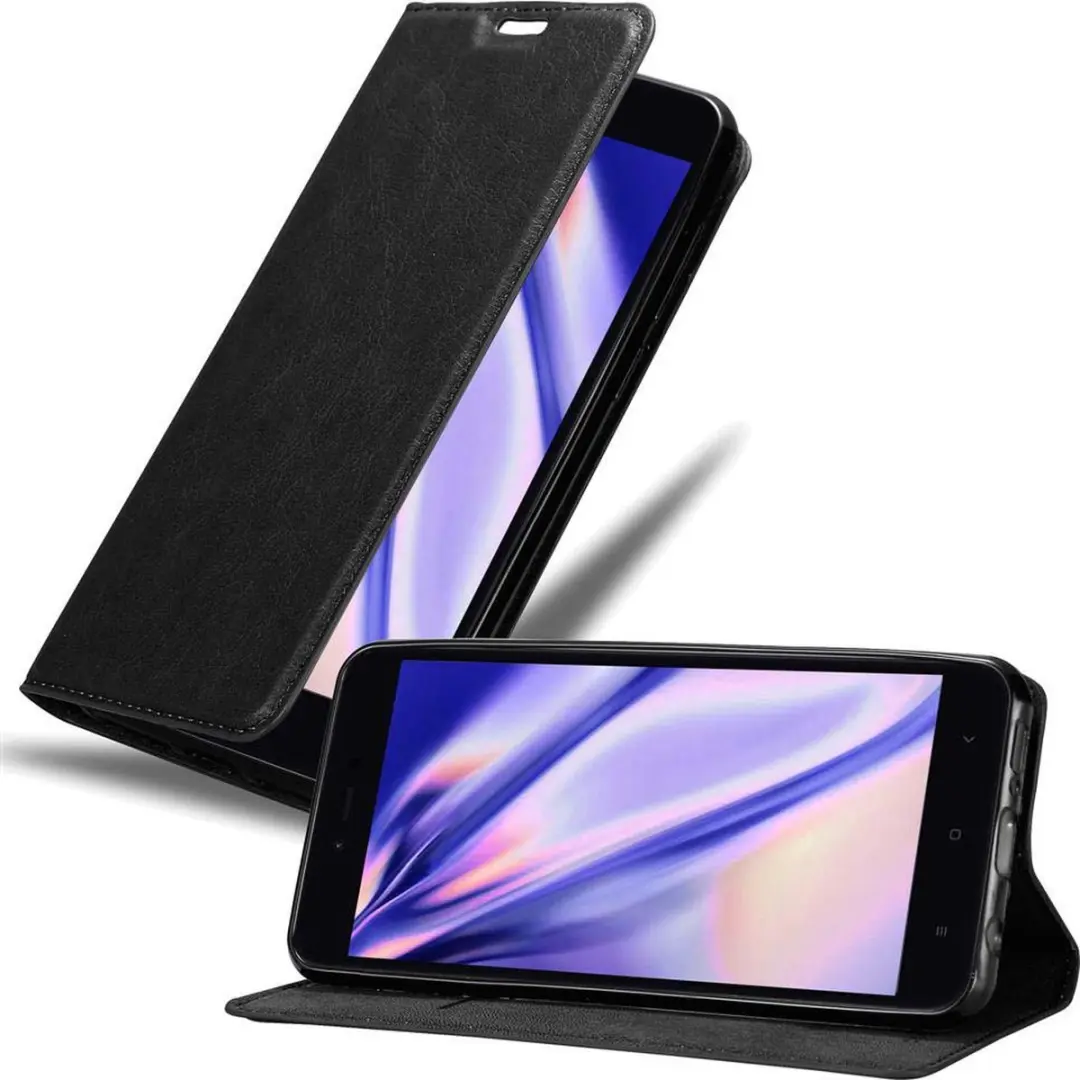 Cadorabo Hoesje geschikt voor Xiaomi RedMi NOTE 5A in ZWARTE NACHT