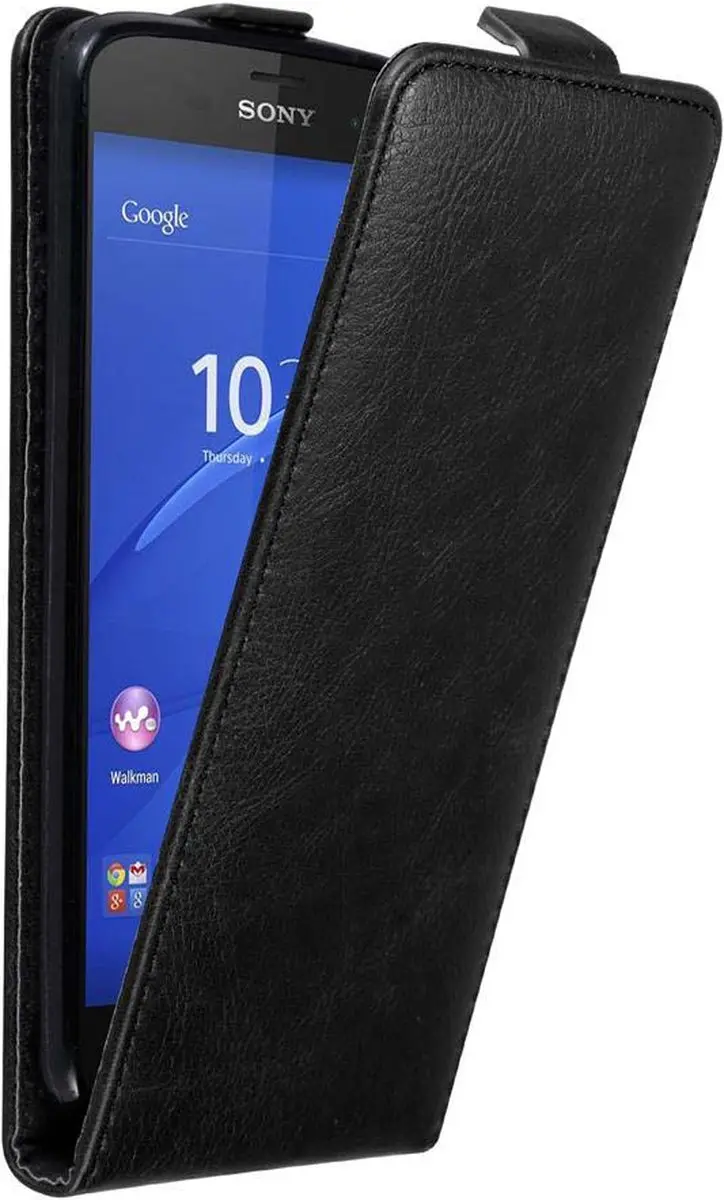Cadorabo Hoesje geschikt voor Sony Xperia Z3 COMPACT in ZWARTE NACHT