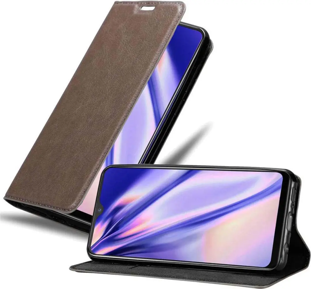 Cadorabo Hoesje geschikt voor Vivo V11i in KOFFIE BRUIN - Beschermhoes met magnetische sluiting, standfunctie en kaartvakje Book Case Cover Etui