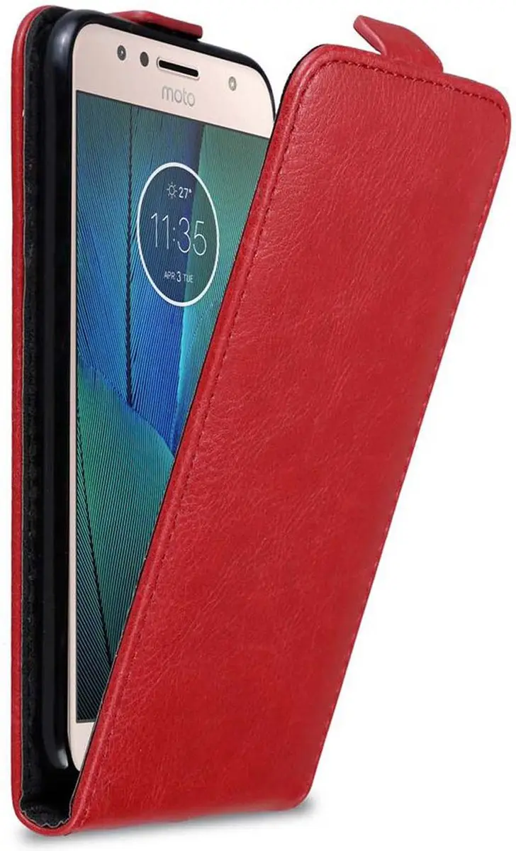 Cadorabo Hoesje geschikt voor Motorola MOTO G5S PLUS in APPEL ROOD