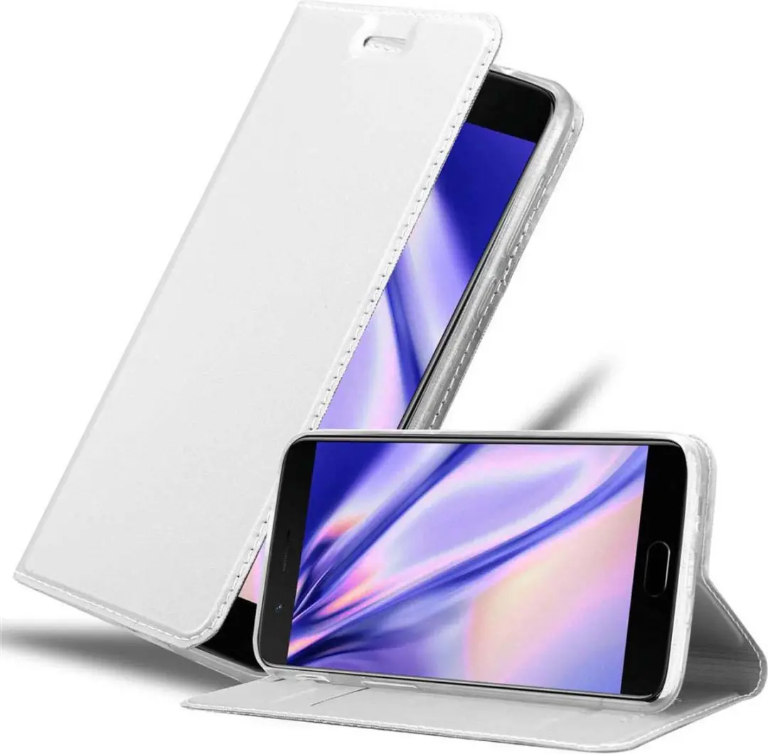 Cadorabo Hoesje geschikt voor OnePlus 5 in CLASSY ZILVER