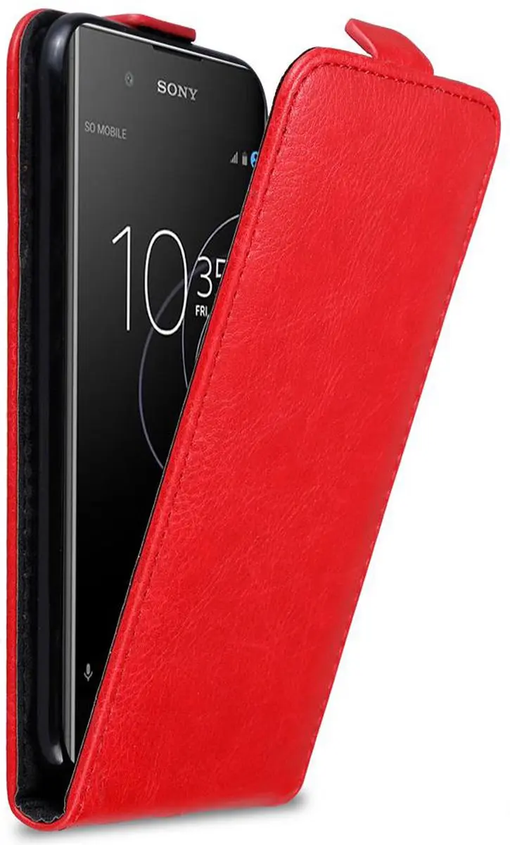 Cadorabo Hoesje geschikt voor Sony Xperia XA1 PLUS in APPEL ROOD