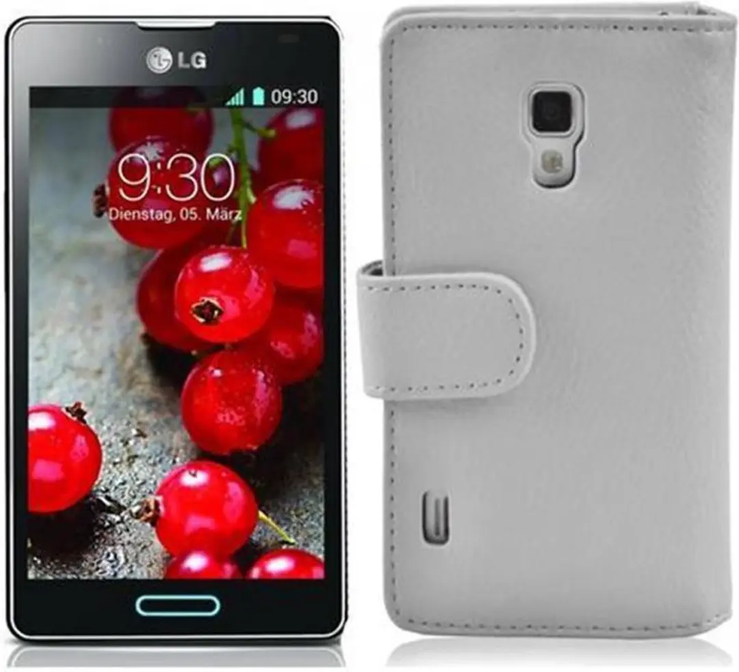 Cadorabo Hoesje geschikt voor LG OPTIMUS L7 II in MAGNESIUM WIT