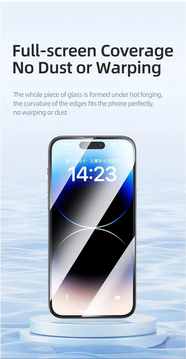 USAMS Privacy Screenprotector iPhone 14 Pro - afbeelding 4 van 6