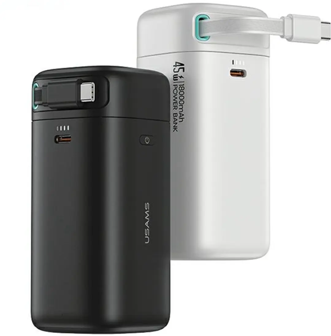 USAMS XMF Powerbank 18000 mAh - PD45W - Wit - afbeelding 2 van 6