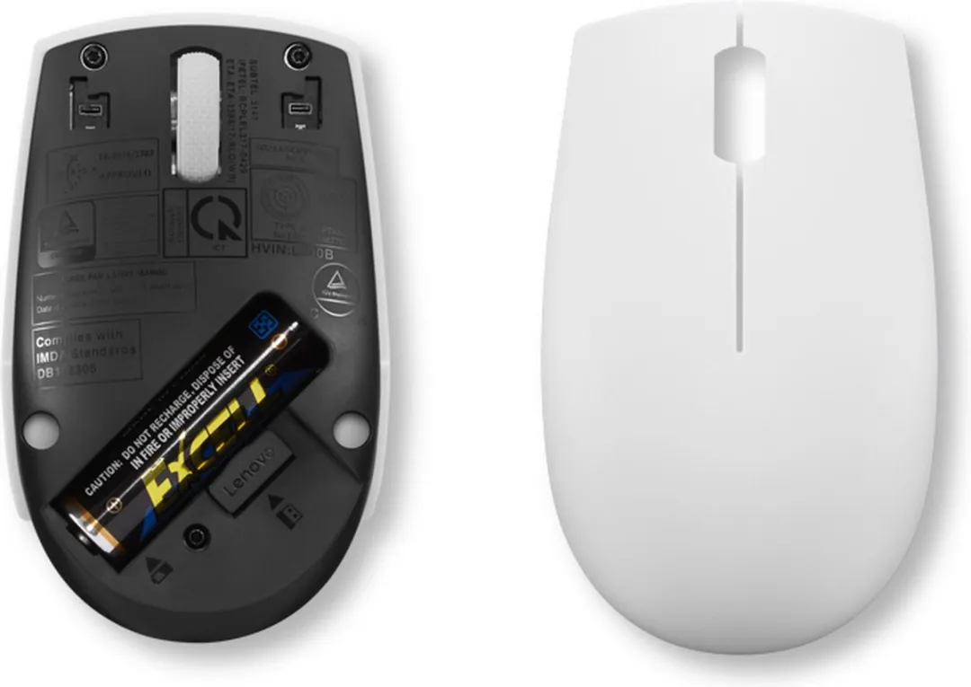 Lenovo GY51L15677 Ambidextre Draadloze Muis - Grijs - afbeelding 4 van 5