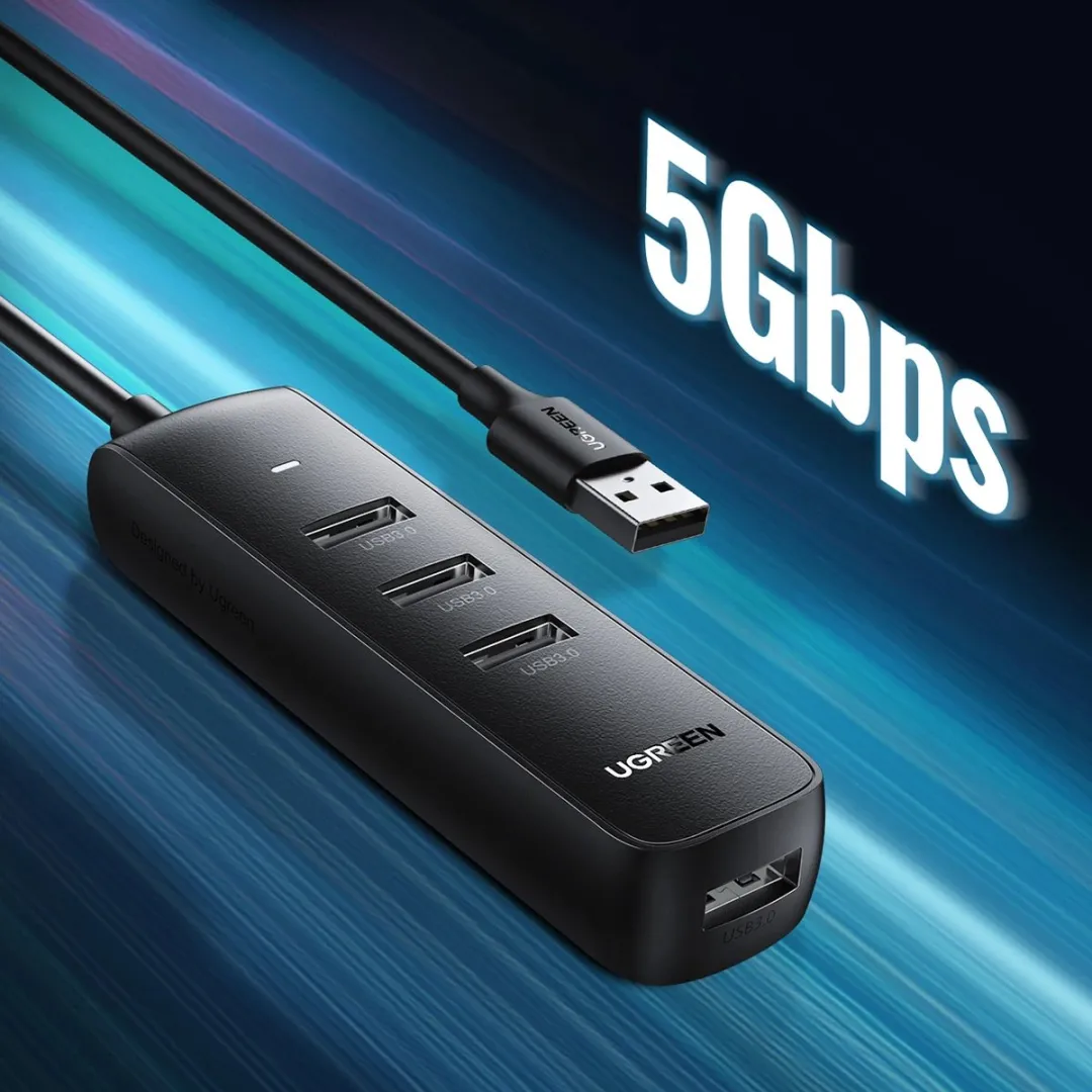 UGREEN CM416 USB 3.2 Gen Hub - 4 Poorten - Zwart