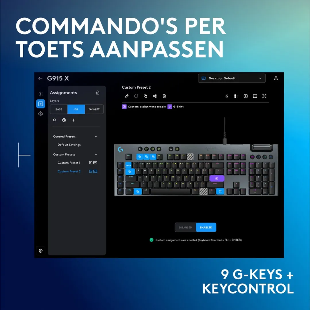 Logitech G G915 Bedraad Gaming Toetsenbord Tactile - Zwart