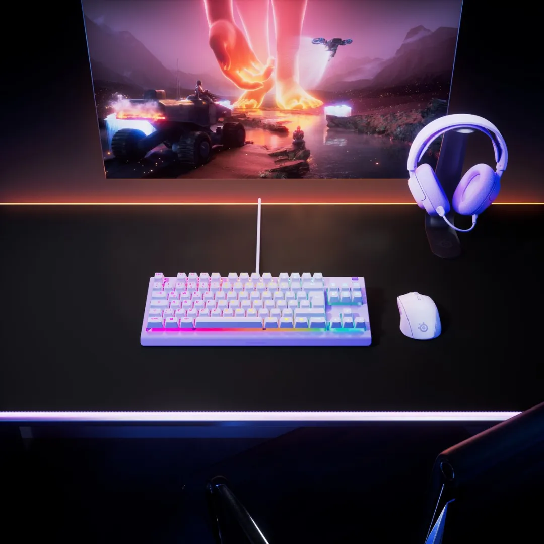 SteelSeries Apex 3 TKL 64940 Gaming Toetsenbord - US Qwerty - Lavender