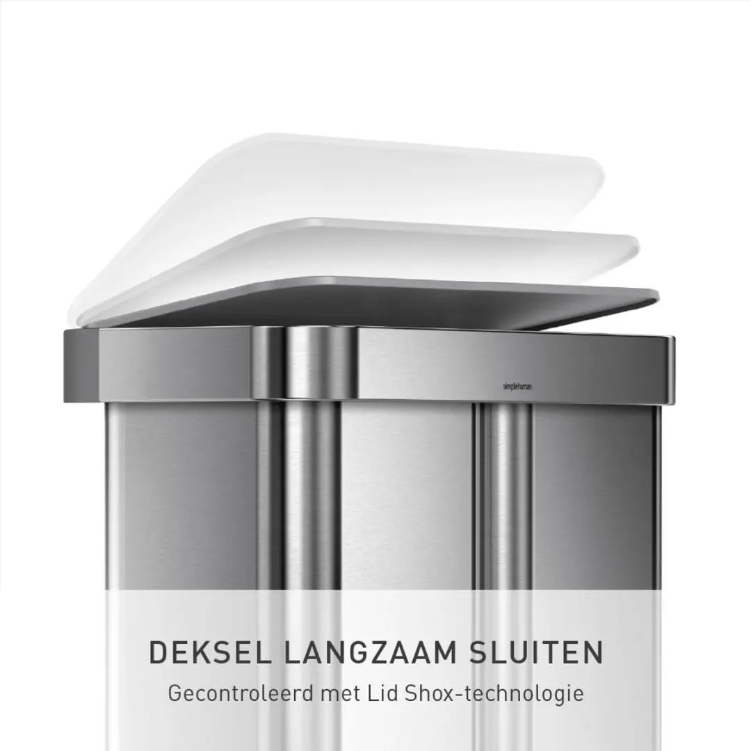 Simplehuman CW2116 Pedaalemmer 58L - Geborsteld Staal - afbeelding 4 van 6