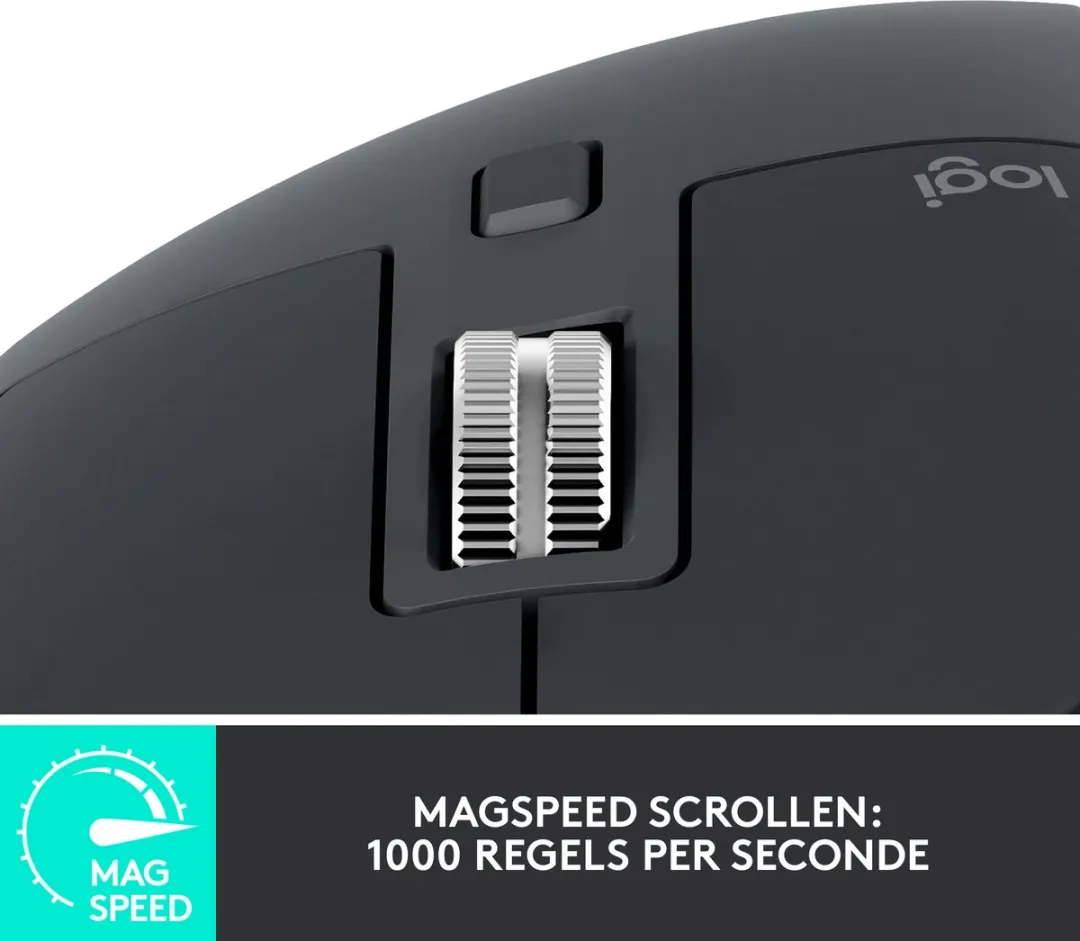 Logitech MX Master 3S 910-006559 Draadloze Muis - Rechtshandig - Grijs