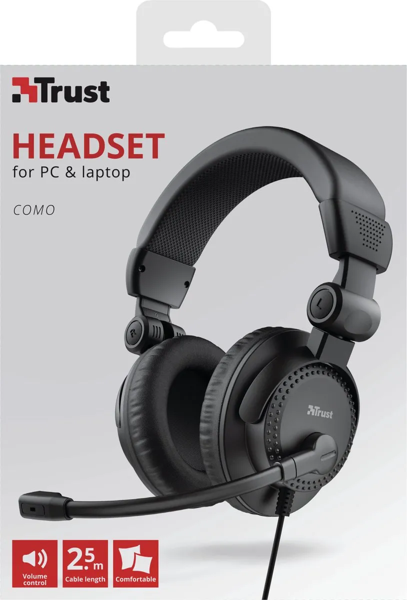 Trust Como Headset 21658 - Zwart - afbeelding 2 van 6