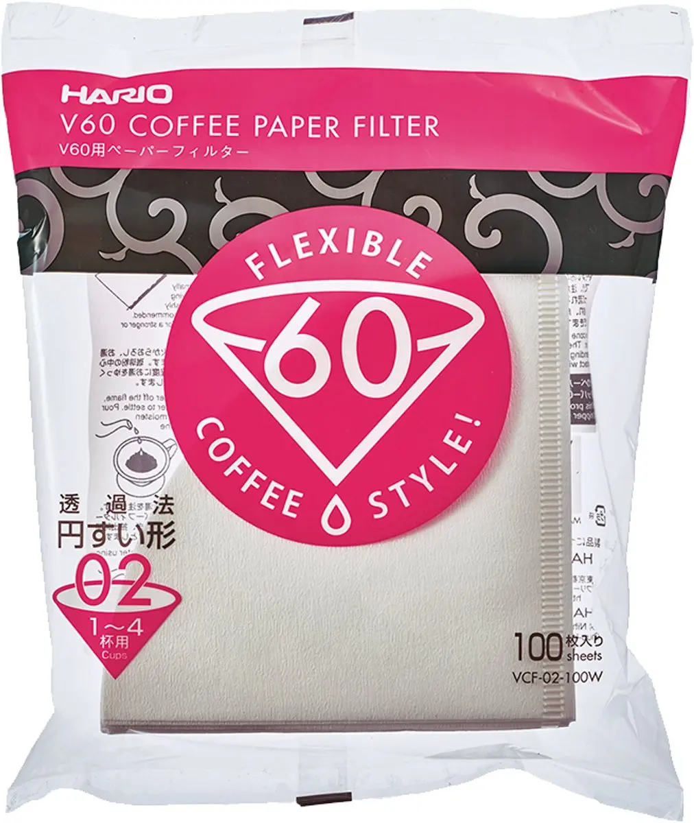 Hario V60 koffiefilters 02 - 100 stuks - Wit - afbeelding 6 van 6