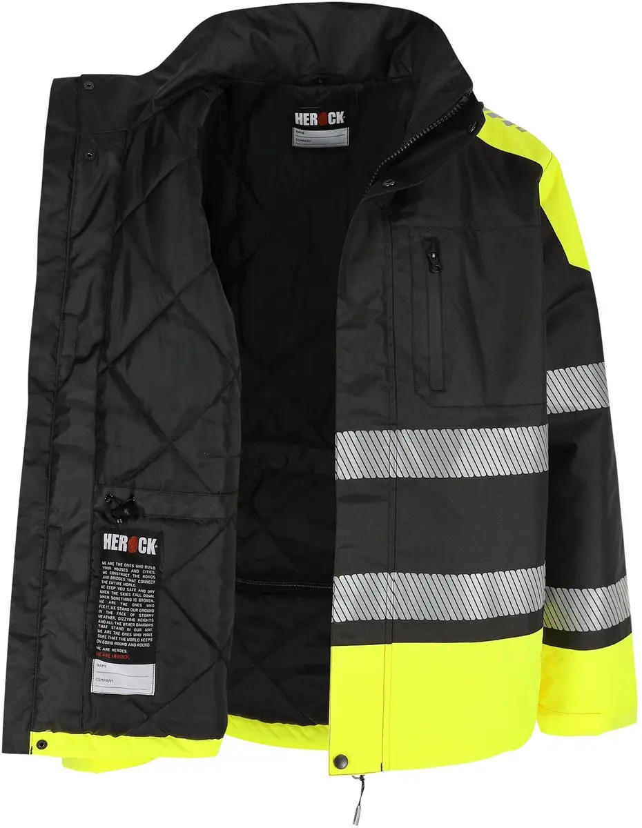 Herock Meteor High Vis Jas Zwart / 3XL