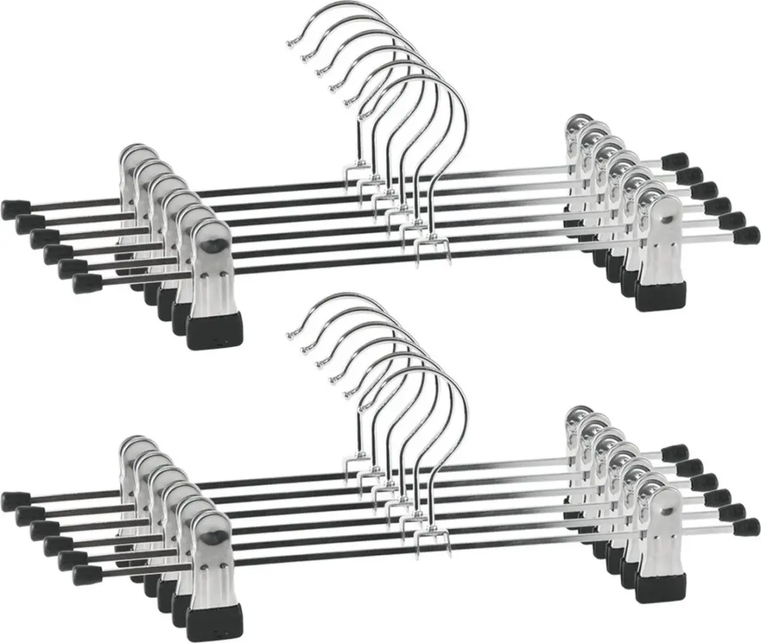 Broekhanger Metaal met Clips 12 stuks