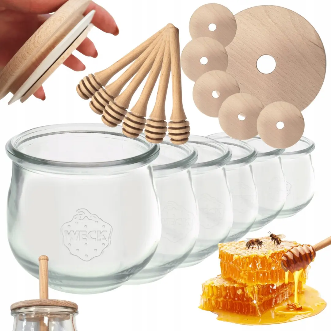 WECK Glazen Mielpotten met Lepel