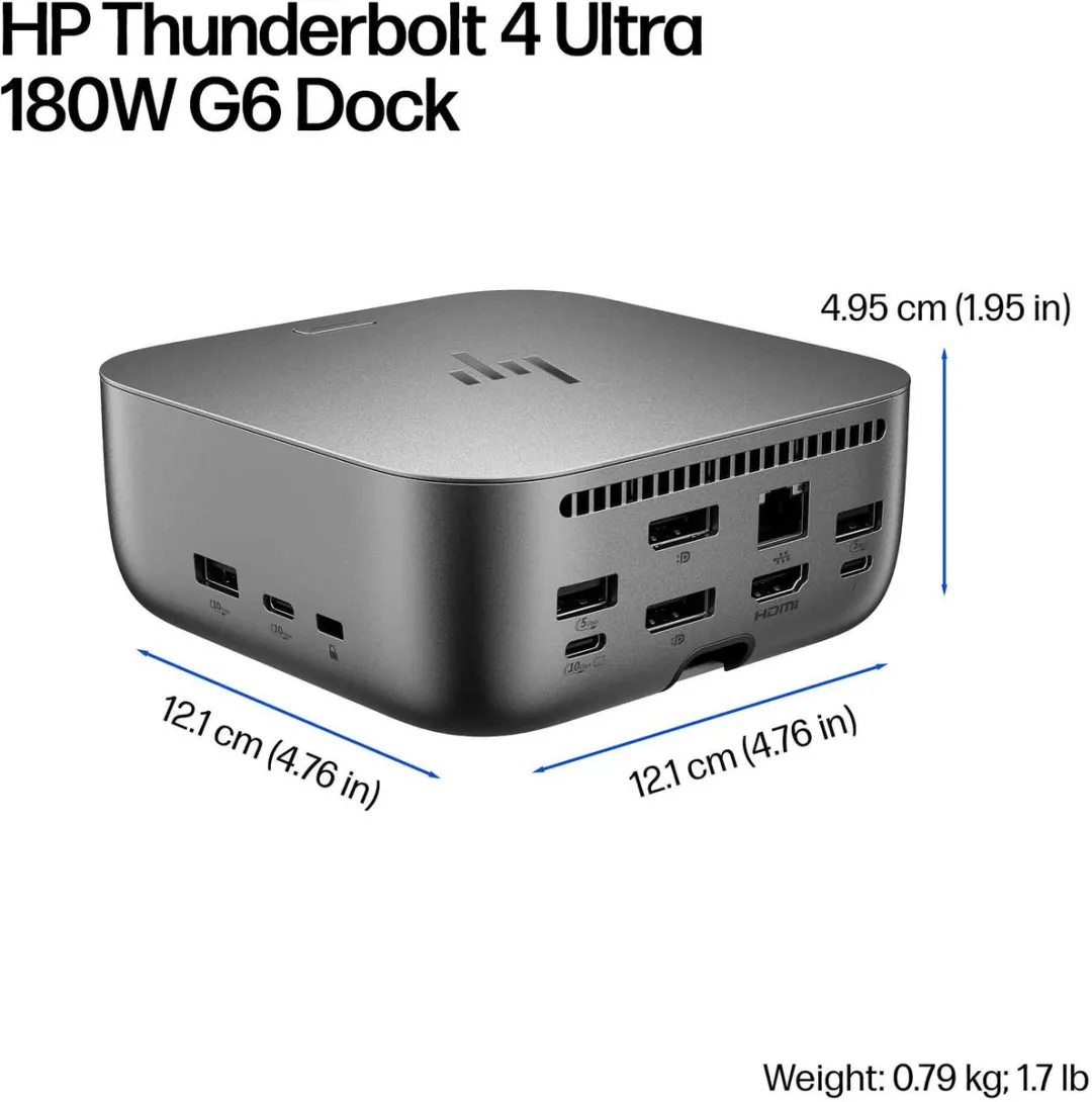 HP Thunderbolt 4 Ultra 180W G6-dock - 9X481UT - Grijs