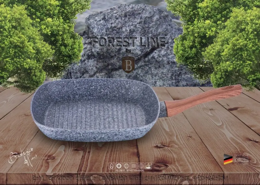 BerlingerHaus Forest Line BH-1208 Grillpan - 28cm - Grijs - afbeelding 3 van 4