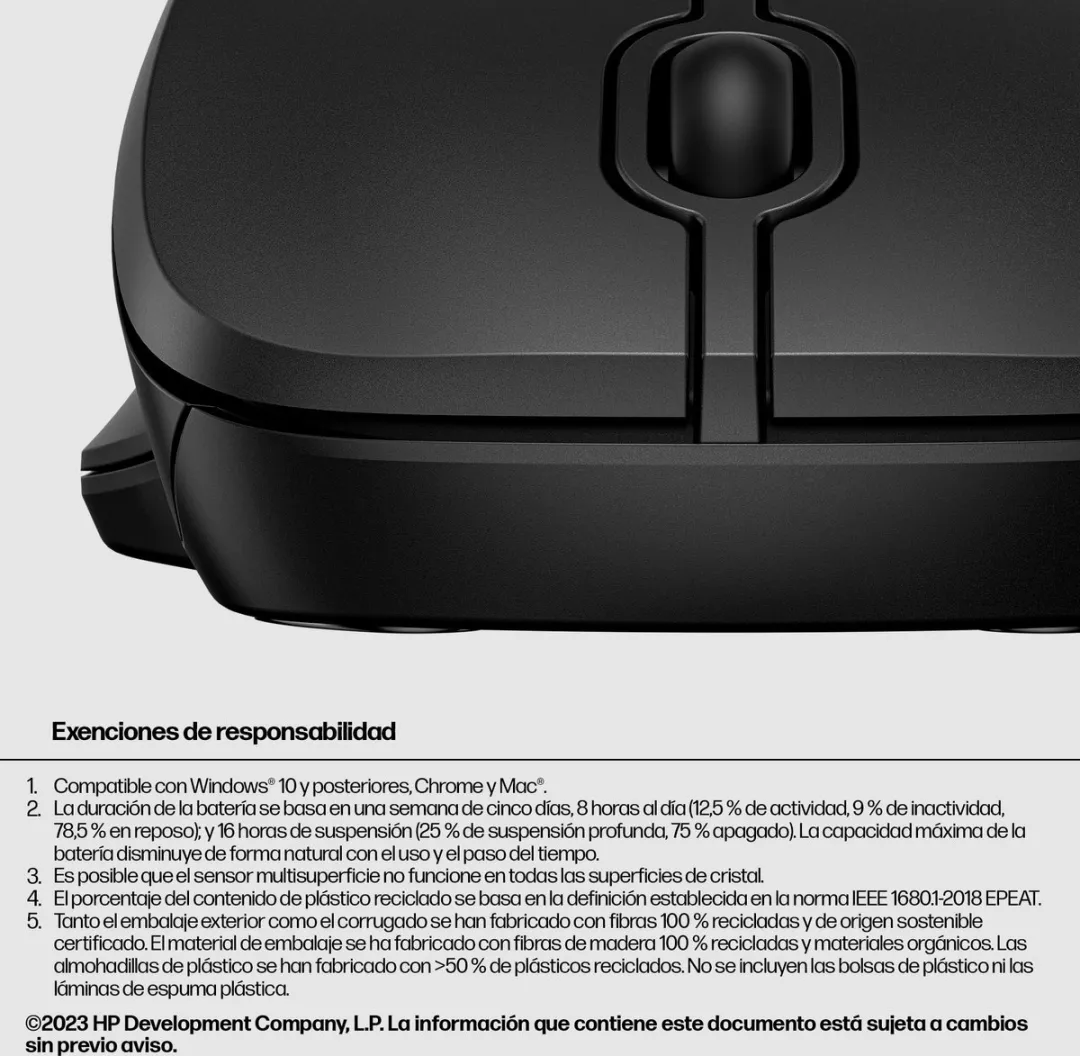 HP 255 Dual Wireless Mouse 8R3U1AA#ABB - Zwart