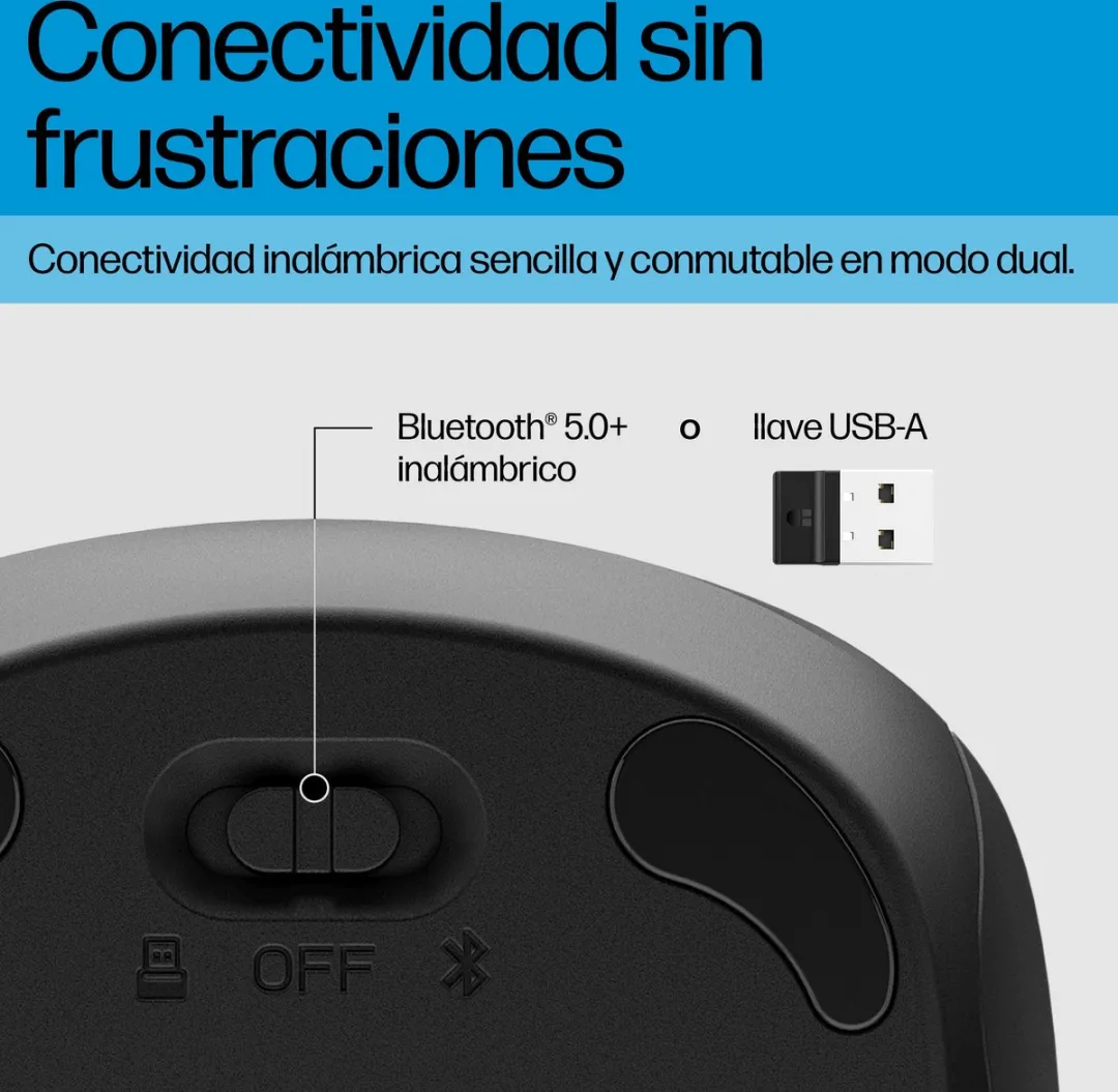 HP 255 Dual Wireless Mouse 8R3U1AA#ABB - Zwart