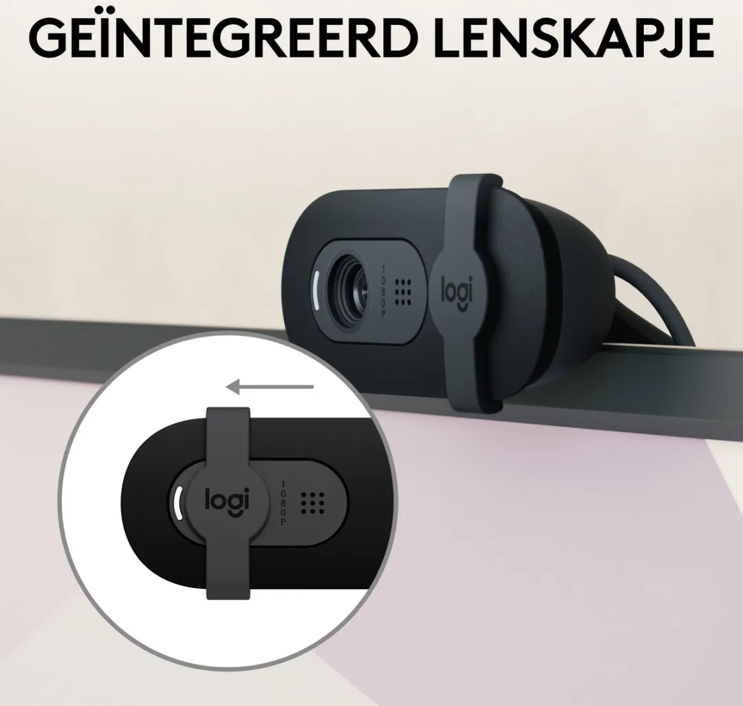 Logitech Brio 100 - Webcam - Full HD - 1080p/30fps - Graphite